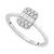 Diamond Round & Baguette Cluster Ring (1/3 ct. t.w.) in 14k White Gold, Created for Macy's