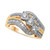 Diamond Three Stone Baguette Swirl Ring (3/4 ct. t.w.) in 10k Gold