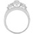 Diamond Three Stone Halo Multirow Ring (1 ct. t.w.) in 10k White Gold