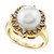 Cultured Freshwater Pearl (11mm) & Diamond (1/6 ct. t.w.) Statement Ring in 10k Gold
