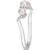 Cultured Freshwater Pearl (3-4mm) & Diamond (1/10 ct. t.w.) Swirl Ring in 14k White Gold