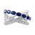 EFFY® Sapphire (1-5/8 ct. t.w.) & Diamond (5/8 ct. t.w.) Crossover Ring in 14k White Gold
