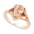 Chocolatier® Peach Morganite (1-1/3 ct. t.w.) and Diamond (1/5 ct. t.w.) Ring in 14k Rose Gold, Created for Macy's