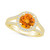 Citrine (1-3/4 ct. t.w.) and Diamond (1/2 ct. t.w.) Halo Ring in 14K Yellow Gold