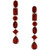 Garnet Multi-Cut Linear Drop Earrings (6-7/8 ct. t.w.) in 18k Rose Gold-Plated Sterling Silver