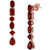 Garnet Multi-Cut Linear Drop Earrings (6-7/8 ct. t.w.) in 18k Rose Gold-Plated Sterling Silver