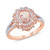 Morganite (3/4 ct. t.w.) and Diamond (1/5 ct. t.w.) Floral Halo Ring in 10k Rose Gold