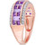 Amethyst (1-5/8 ct. t.w.) & White Topaz (2/5 ct. t.w.) Band in 10k Rose Gold