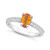 Citrine (7/8 Ct. T.W.) and Diamond (1/3 Ct. T.W.) Ring in 14K White Gold
