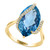 EFFY® London Blue Topaz (8-1/2 ct. t.w.) & Diamond (1/10 ct. t.w.) Marquise Statement Ring in 14k Gold