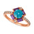 Baguette Frenzy Blueberry Zircon (1-1/3 ct. t.w.), Grape Amethyst (3/8 ct. t.w.) & Nude Diamonds (1/4 ct. t.w.) Statement Ring in 14k Rose Gold