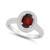 Garnet (1-1/2 ct. t.w.) and Diamond (1/5 ct. t.w.) Halo Ring in Sterling Silver