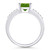 Peridot and Diamond Ring (2-3/8 ct.t.w and 1/8 ct.t.w) 14K White Gold
