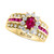 EFFY® Ruby (1-1/4 ct. t.w.) & Diamond (5/8 ct. t.w.) Halo Statement Ring in 14k Gold