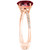Rhodolite (1/3 ct. t.w.) & Diamond (1/20 ct. t.w.) X Ring in 14k Rose Gold