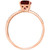 Rhodolite (1/3 ct. t.w.) & Diamond (1/20 ct. t.w.) X Ring in 14k Rose Gold