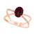 Rhodolite (1/3 ct. t.w.) & Diamond (1/20 ct. t.w.) X Ring in 14k Rose Gold
