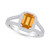 Citrine (1-5/8 ct. t.w.) and Diamond (1/2 ct. t.w.) Halo Ring in 14K White Gold