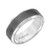 Men's Crystalline Finish Tungsten Comfort Fit Wedding Band in White & Gray Tungsten Carbide