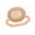 Opal (2-3/4 ct.t.w.) and Diamond (1/10 ct.t.w.) Halo Ring in 14k Rose Gold