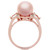 Pink Cultured Freshwater Pearl (9mm), Morganite (3/8 ct. t.w.) and Diamond Accent Ring in 14k Rose Gold
