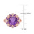Amethyst (3 ct. t.w.) & White Topaz (1/5 ct. t.w.) Ring in 18k Rose Gold-Plated Sterling Silver