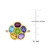 Multi-Gemstone (3-3/8 ct. t.w.) & Diamond (1/20 ct. t.w.) Ring in Gold-Plated Sterling Silver