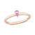 Pink Sapphire (1/4 ct. t.w.) Pear Stackable Ring in 10K Rose Gold