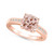 Morganite and Diamond Ring (2 ct.t.w and 1/8 ct.t.w) 14K Rose Gold