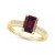Garnet (2 ct .t.w.) and Diamond (1/8 ct .t.w.) Ring in 14K Yellow Gold