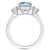 Aquamarine (2 ct. t.w.) and Diamond (1/3 ct. t.w.) Ring in 14K White Gold