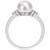 Cultured Freshwater Pearl (7-1/2mm) & Cubic Zirconia Ring in Sterling Silver