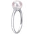 Cultured Freshwater Pearl (7-1/2mm) & Cubic Zirconia Ring in Sterling Silver