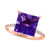 EFFY® Amethyst (4-3/8 ct. t.w.) & Diamond (1/8 ct. t.w.) Statement Ring in 14k Rose Gold