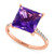 EFFY® Amethyst (4-3/8 ct. t.w.) & Diamond (1/8 ct. t.w.) Statement Ring in 14k Rose Gold