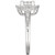 Cubic Zirconia Square Cluster Baguette Halo Ring n Sterling Silver
