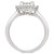 Cubic Zirconia Square Cluster Baguette Halo Ring n Sterling Silver