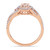 Morganite (3/4 ct. t.w.) White Sapphire (1/20 ct. t.w.) and Diamond (1/3 ct. t.w.) 3-Stone Infinity Ring in 10k Rose Gold