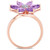 Amethyst and Diamond Floral Ring