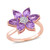Amethyst and Diamond Floral Ring