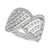 Cubic Zirconia Openwork Statement Ring in Sterling Silver