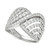 Cubic Zirconia Openwork Statement Ring in Sterling Silver
