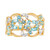 Swiss Blue Topaz (1-1/4 ct.tw.) & Diamond (1/6 ct. tw.) Butterfly Openwork Ring in 14k Gold-Plated Sterling Silver