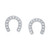 Diamond Horseshoe Stud Earrings (1/10 ct. t.w.) in 10k White Gold