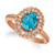 Blue Zircon (1 1/4 ct.t.w.) and Nude Diamonds™ (5/8 ct.t.w.) Ring set in 14k rose gold