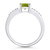 Peridot and Diamond Ring (1-1/3 ct.t.w and 1/8 ct.t.w) 14K White Gold