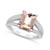 Morganite and Diamond Accent Ring in 14K White Gold