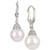 Windsor Cultured Freshwater Pearl (11mm) Drop Earrings in Sterling Silver