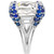 White Quartz (14-1/2ct) Blue Sapphire (2-1/4 ct. t.w.) Ring in Sterling Silver