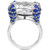 White Quartz (14-1/2ct) Blue Sapphire (2-1/4 ct. t.w.) Ring in Sterling Silver